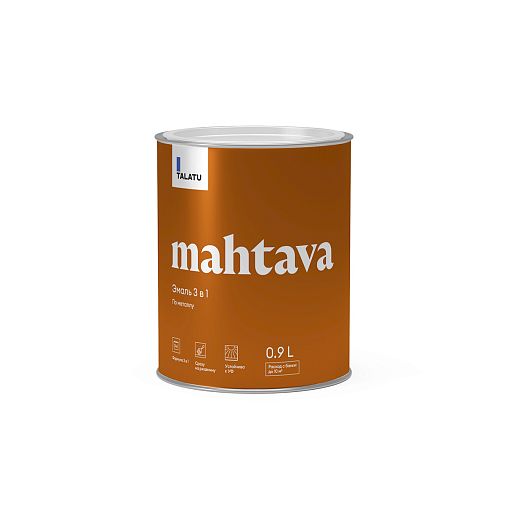 Грунт-эмаль по ржавчине 3 в 1 Talatu Mahtava, глянцевая, база C, бесцветная, 0,9 л фото