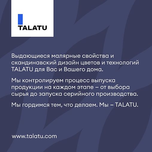 Краска для стен и потолков, Talatu Jooga, глубокоматовая, база C, бесцветная, 2,7 л фото