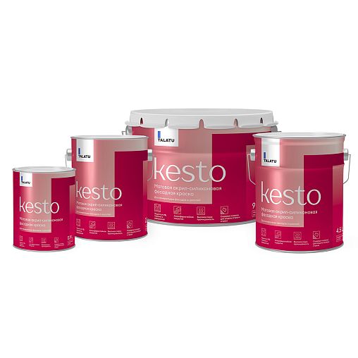 Краска фасадная Talatu Kesto, матовая, база А, белая, 2,7 л фото Краска фасадная Talatu Kesto, матовая, база А, белая, 2,7 л фото