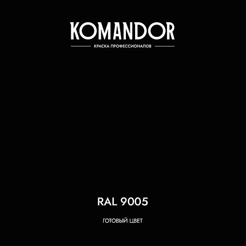 Грунт-эмаль по ржавчине 3 в 1 Komandor Protect Metall, глянцевая, 0,9 л, RAL 9005, черный фото Грунт-эмаль по ржавчине 3 в 1 Komandor Protect Metall, глянцевая, 0,9 л, RAL 9005, черный фото