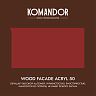 Краска для деревянных фасадов Komandor Wood Facade Acryl 50, полуглянцевая, база C, бесцветная, 9 л фото