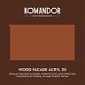 Краска для деревянных фасадов Komandor Wood Facade Acryl 20, полуматовая, база C, бесцветная, 9 л фото Краска для деревянных фасадов Komandor Wood Facade Acryl 20, полуматовая, база C, бесцветная, 9 л фото