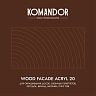 Краска для деревянных фасадов Komandor Wood Facade Acryl 20, полуматовая, база C, бесцветная, 9 л фото Краска для деревянных фасадов Komandor Wood Facade Acryl 20, полуматовая, база C, бесцветная, 9 л фото