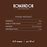 Антисептик для дерева Komandor Wood Protect, лессирующий, база С, бесцветный, 0,9 л фото