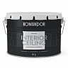 Краска для потолка Komandor Interior Ceiling, глубокоматовая, 9 л, белоснежная фото