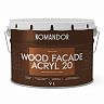 Краска для деревянных фасадов Komandor Wood Facade Acryl 20, полуматовая, база C, бесцветная, 9 л фото Краска для деревянных фасадов Komandor Wood Facade Acryl 20, полуматовая, база C, бесцветная, 9 л фото