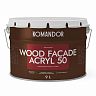 Краска для деревянных фасадов Komandor Wood Facade Acryl 50, полуглянцевая, база А, белая, 9 л фото